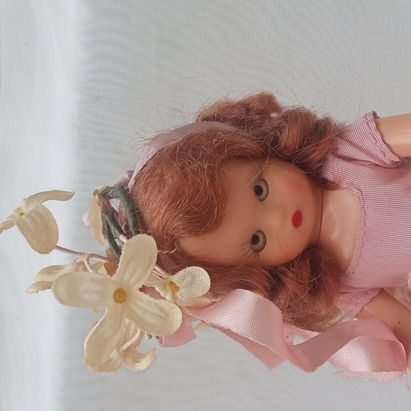 Collectible Vintage Storybook Doll Plastic Sleepy Eyes Pink #2 - Picture 12 of 16